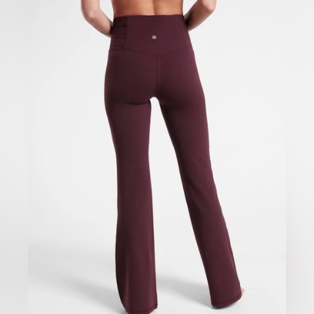 Athleta Elation Ultra High Rise Leggings Spiced Cabernet Flared Pants - Picture 4 of 8